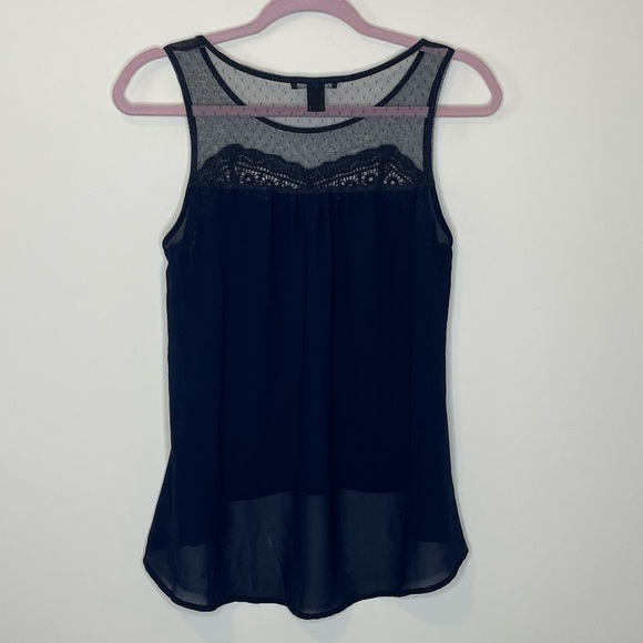 Forever 21 Sheer Navy Tank Top - Picture 6 of 7
